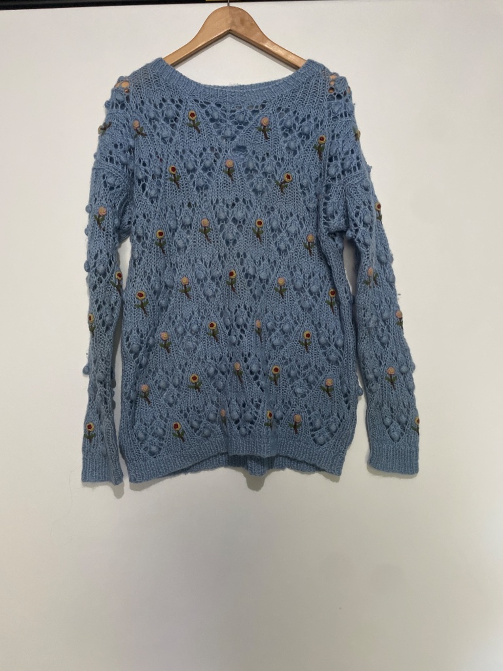 Chelsea Young M Wool Blend Knit Floral Sweater